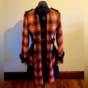Long Red Flannel Women’s Jacket